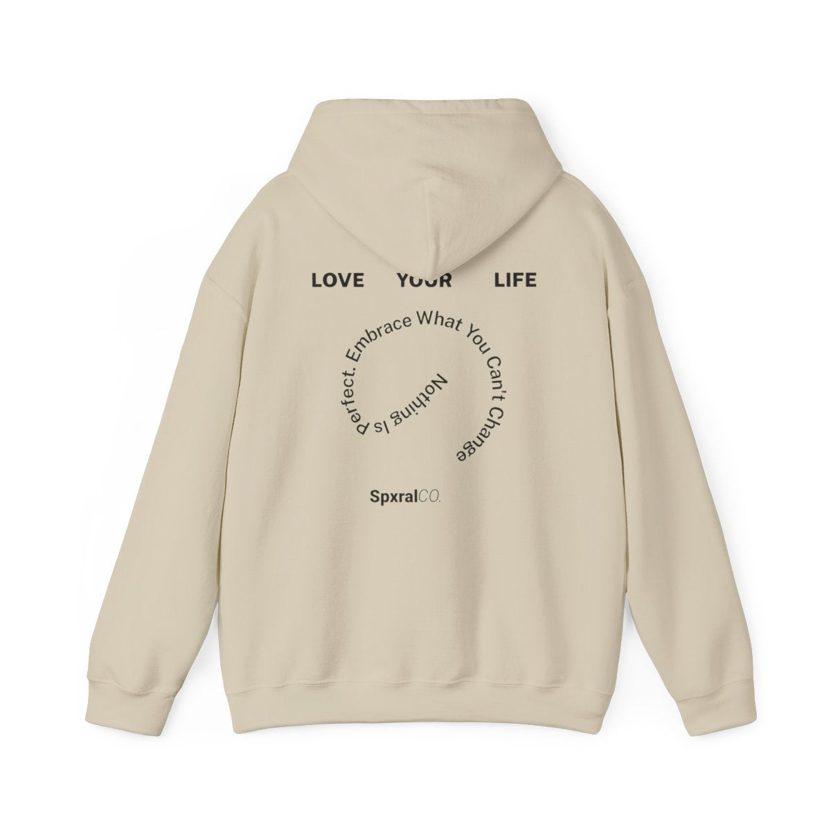 Men's Love Your Life Graphic Spxral Hoodie (Big Logo)